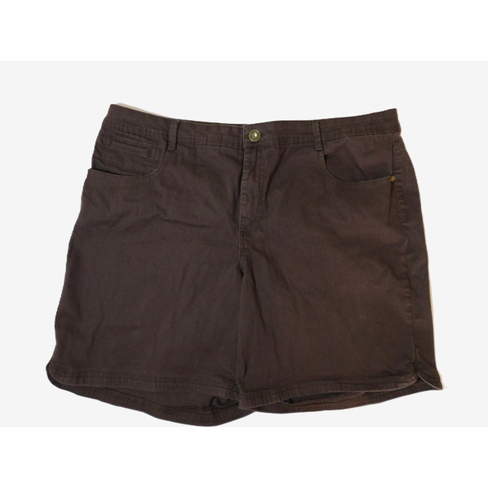 Gloria Vanderbilt 20W The Perfect Fit Brown Stretch Shorts